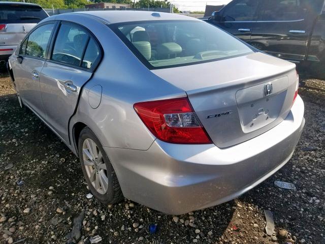 19XFB2F97CE023017 - 2012 HONDA CIVIC EXL 银色 照片 3