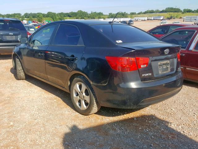 KNAFU4A22A5294573 - 2010 KIA FORTE EX BLACK photo 3