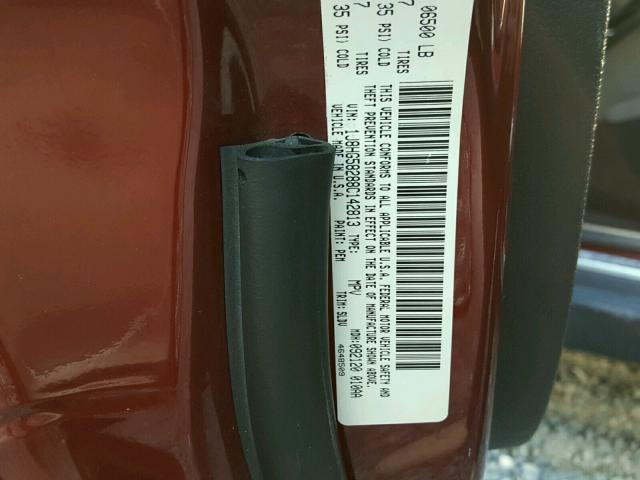 1J8HG58288C142813 - 2008 JEEP COMMANDER RED photo 10