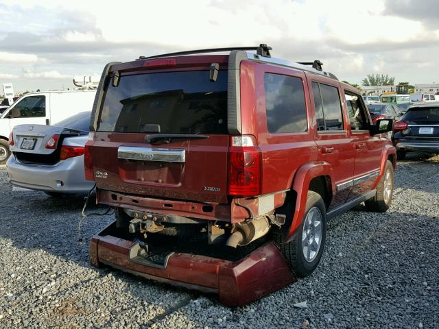 1J8HG58288C142813 - 2008 JEEP COMMANDER RED photo 4