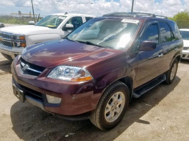 2HNYD18631H510470 - 2001 ACURA MDX TOURIN BURGUNDY photo 2