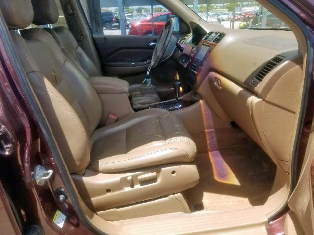 2HNYD18631H510470 - 2001 ACURA MDX TOURIN BURGUNDY photo 5