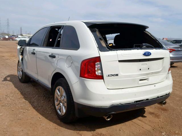 2FMDK3GC3BBB18358 - 2011 FORD EDGE SE WHITE photo 3