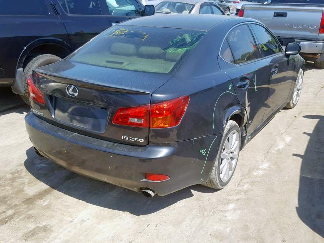 JTHCK262562006593 - 2006 LEXUS IS 250 BLACK photo 4