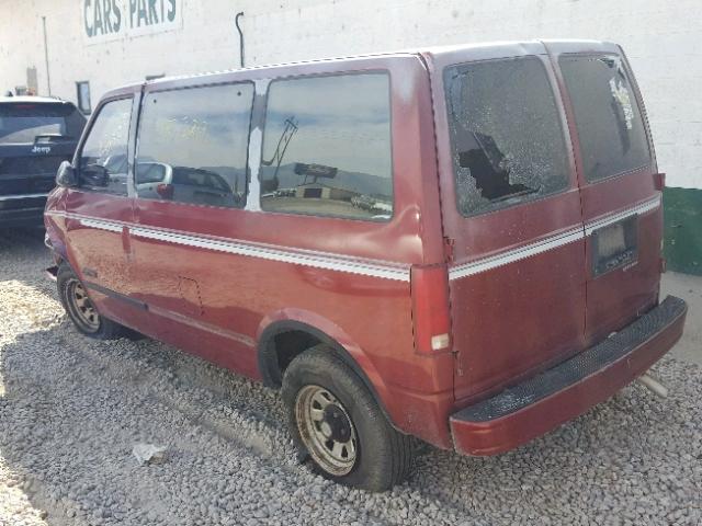 1GNDM15Z4KB253131 - 1989 CHEVROLET ASTRO RED photo 3