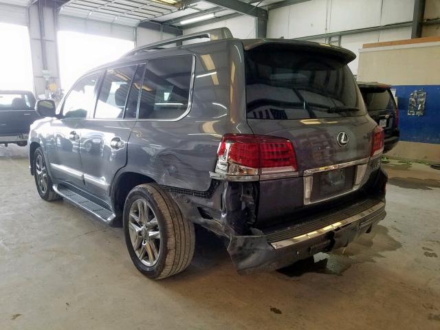 JTJHY7AX2D4126954 - 2013 LEXUS LX 570 GRAY photo 3