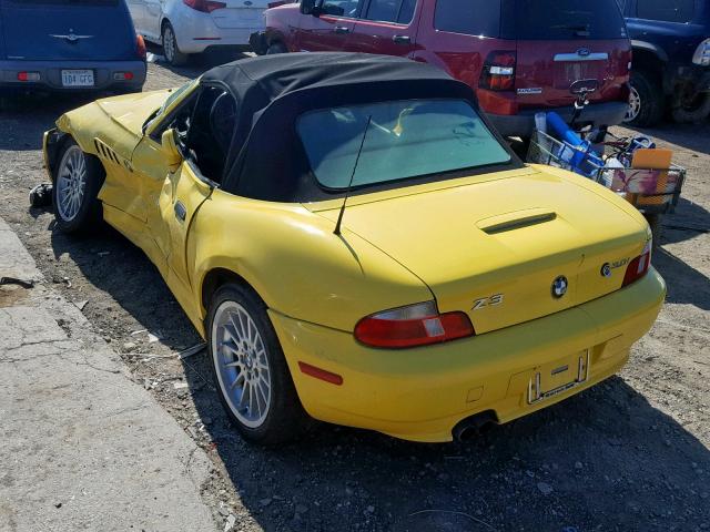 WBACN53441LJ56999 - 2001 BMW Z3 3.0 YELLOW photo 3