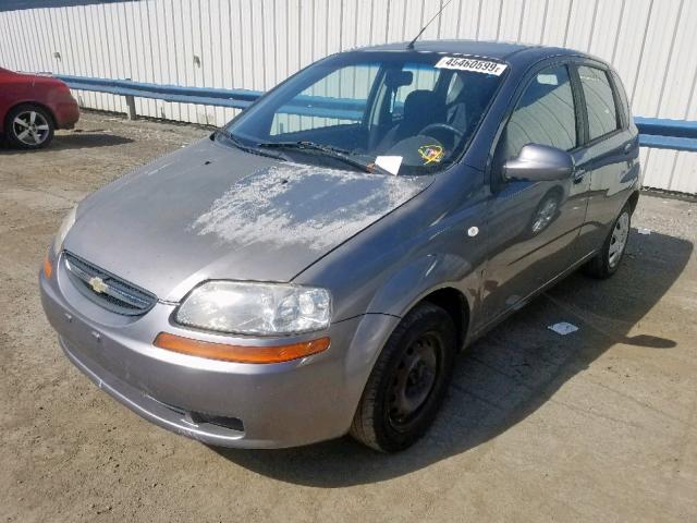 KL1TD66667B710378 - 2007 CHEVROLET AVEO BASE GRAY photo 2