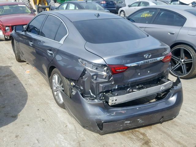 JN1EV7AP8JM358620 - 2018 INFINITI Q50 LUXE GRAY photo 3