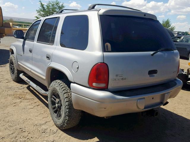 1B4HS28Z2XF710355 - 1999 DODGE DURANGO SILVER photo 3