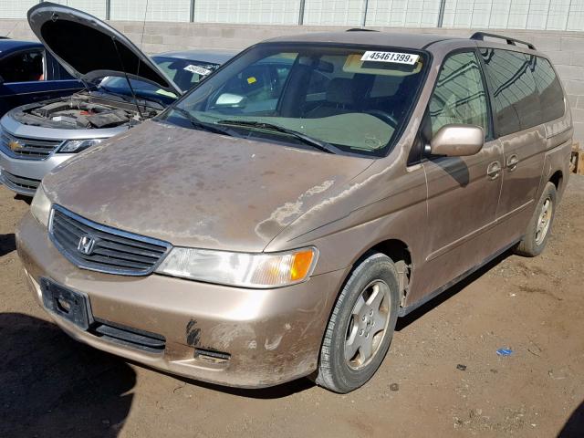 2HKRL1864YH570921 - 2000 HONDA ODYSSEY EX BEIGE photo 2