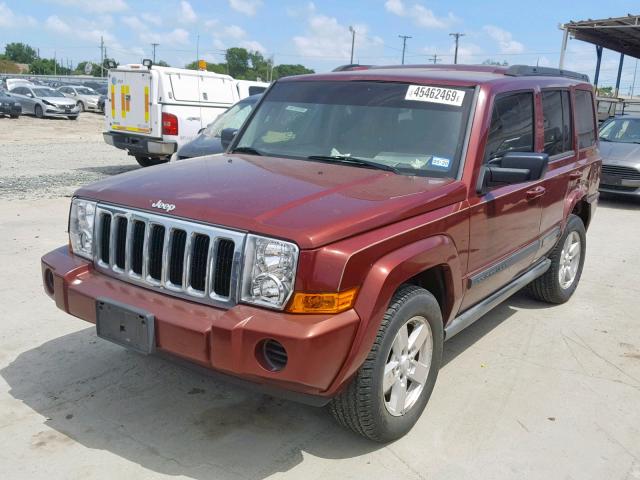 1J8HH48K47C587569 - 2007 JEEP COMMANDER MAROON photo 2