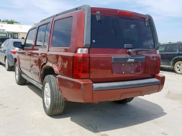 1J8HH48K47C587569 - 2007 JEEP COMMANDER MAROON photo 3