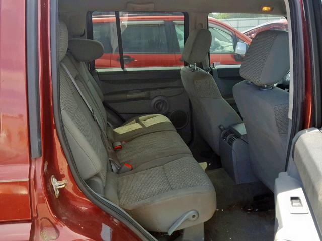 1J8HH48K47C587569 - 2007 JEEP COMMANDER MAROON photo 6