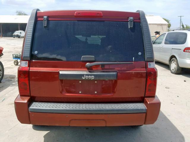1J8HH48K47C587569 - 2007 JEEP COMMANDER MAROON photo 9