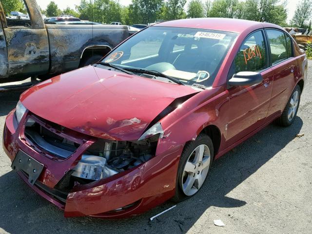 1G8AL58B77Z138164 - 2007 SATURN ION LEVEL MAROON photo 2