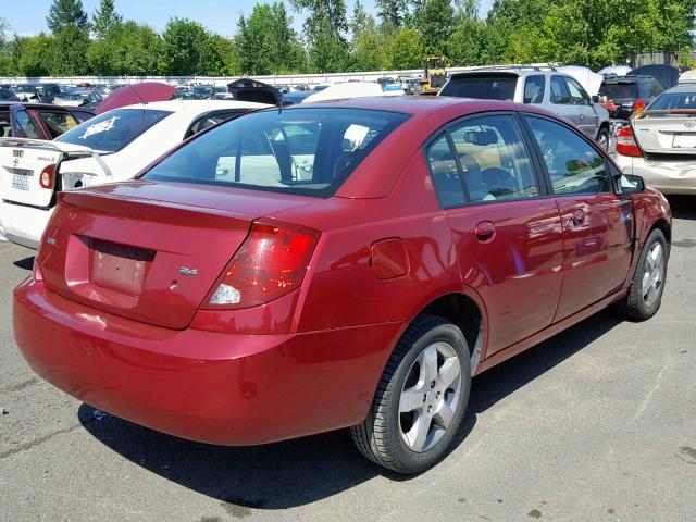 1G8AL58B77Z138164 - 2007 SATURN ION LEVEL MAROON photo 4