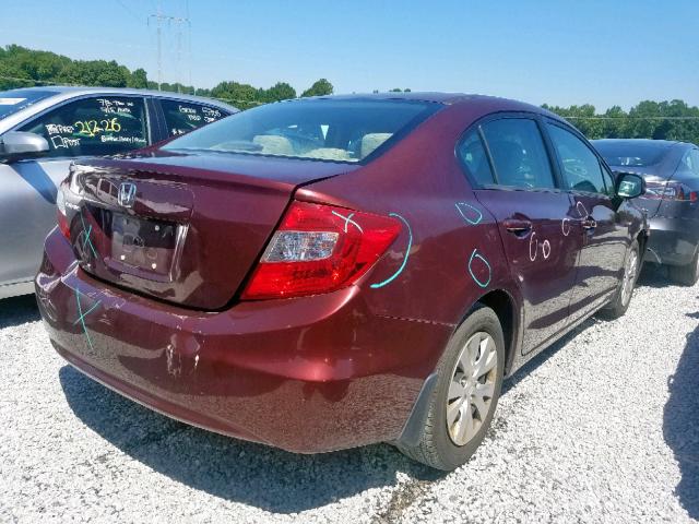 19XFB2F51CE336352 - 2012 HONDA CIVIC LX BURN photo 4