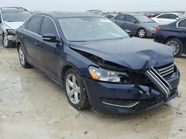 1VWBP7A34DC107043 - 2013 VOLKSWAGEN PASSAT SE BLUE photo 1