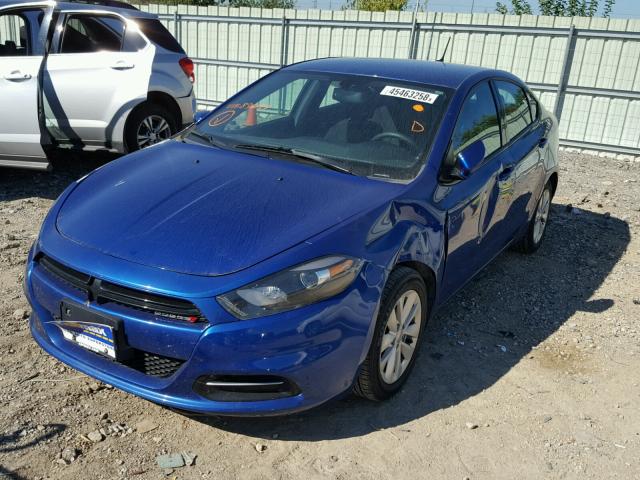 1C3CDFBB5ED830187 - 2014 DODGE DART SXT BLUE photo 2