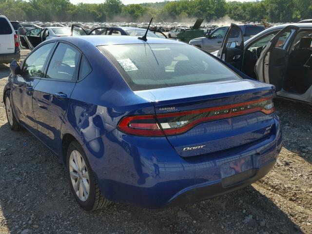 1C3CDFBB5ED830187 - 2014 DODGE DART SXT BLUE photo 3