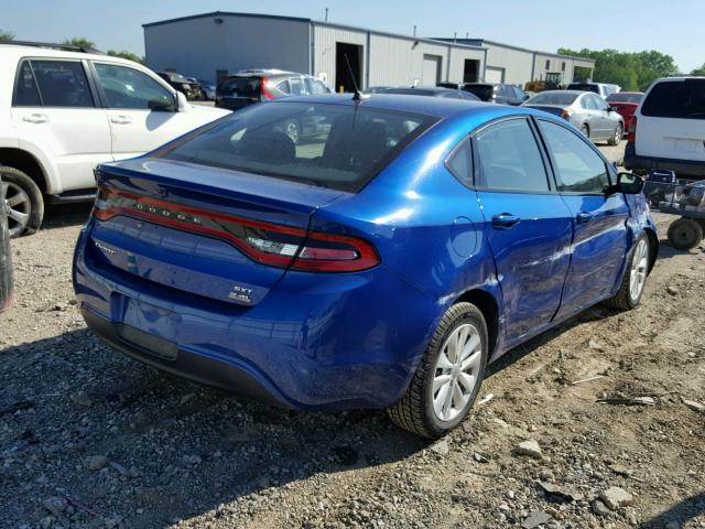 1C3CDFBB5ED830187 - 2014 DODGE DART SXT BLUE photo 4