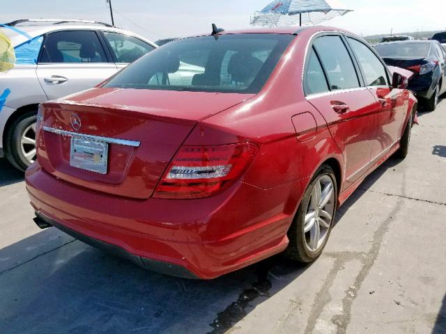 WDDGF4HB6CR238547 - 2012 MERCEDES-BENZ C 250 RED photo 4