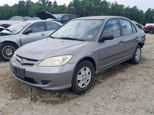 2HGES16385H594316 - 2005 HONDA CIVIC DX V GRAY photo 2