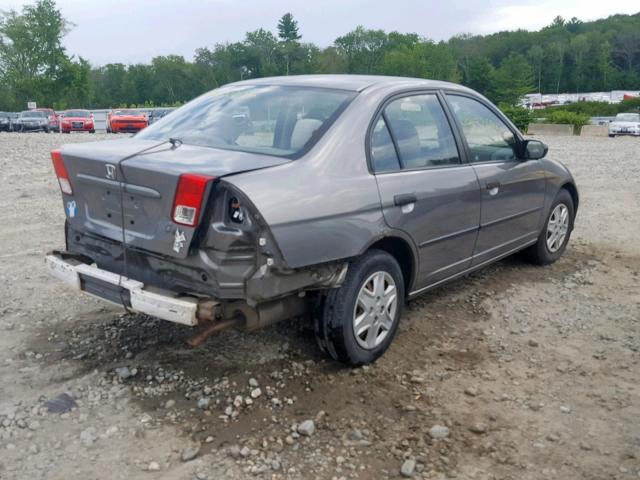 2HGES16385H594316 - 2005 HONDA CIVIC DX V GRAY photo 4