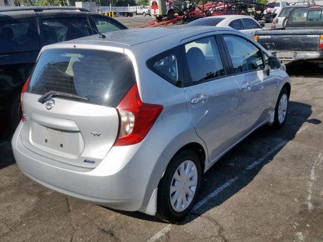 3N1CE2CP8EL361766 - 2014 NISSAN VERSA NOTE SILVER photo 4