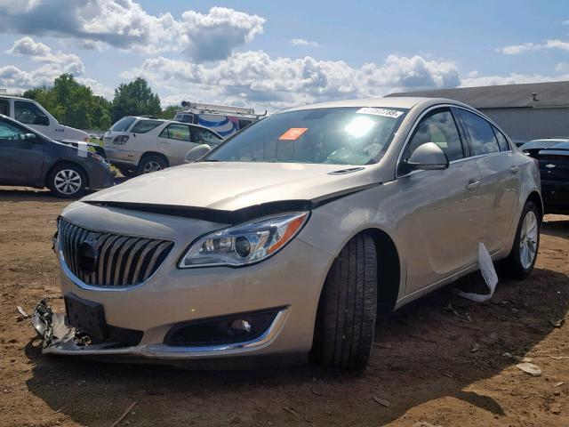 2G4GS5GX1G9142040 - 2016 BUICK REGAL PREM GOLD photo 2