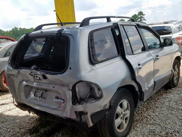 KM8SC13E56U078638 - 2006 HYUNDAI SANTA FE G SILVER photo 4