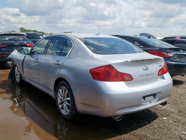 JNKCV61F39M350618 - 2009 INFINITI G37 SILVER photo 3