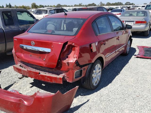 3N1AB6AP2AL661324 - 2010 NISSAN SENTRA 2.0 BURGUNDY photo 4