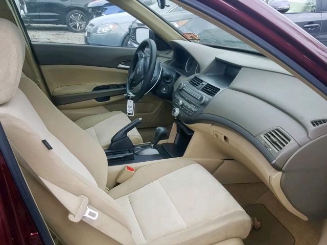 1HGCP26458A010514 - 2008 HONDA ACCORD LXP BURGUNDY photo 5