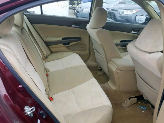 1HGCP26458A010514 - 2008 HONDA ACCORD LXP BURGUNDY photo 6