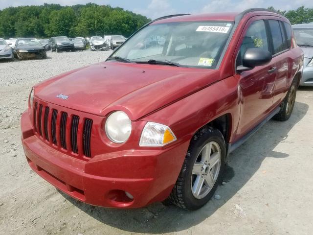 1J8FF47W27D123305 - 2007 JEEP COMPASS RED photo 2