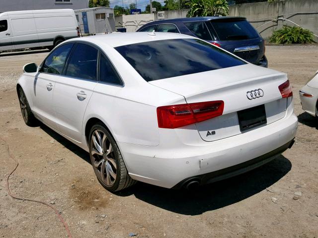 WAUGFAFC5DN061760 - 2013 AUDI A6 PREMIUM WHITE photo 3