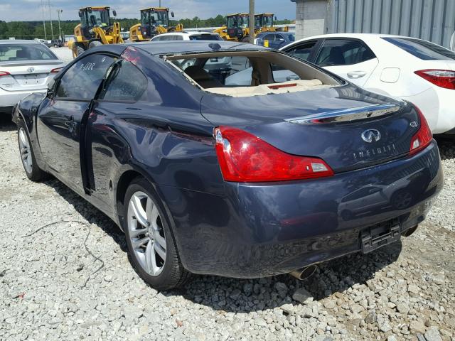 JNKCV64F89M653437 - 2009 INFINITI G37 BLUE photo 3