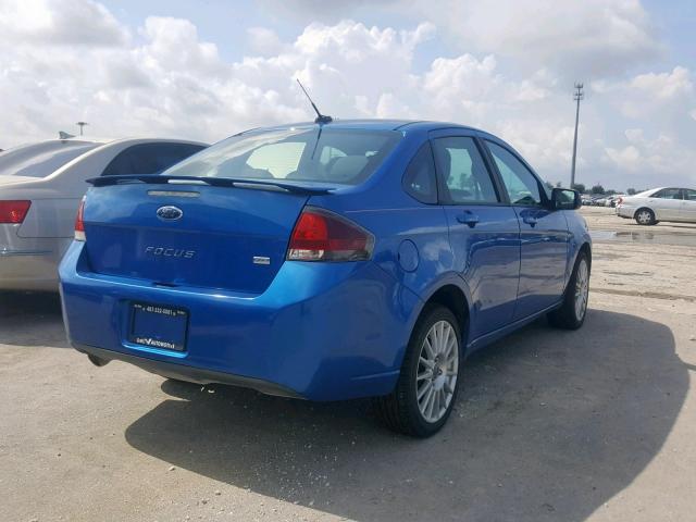 1FAHP3GN6AW194796 - 2010 FORD FOCUS SES BLUE photo 4