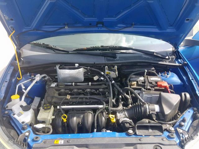 1FAHP3GN6AW194796 - 2010 FORD FOCUS SES BLUE photo 7