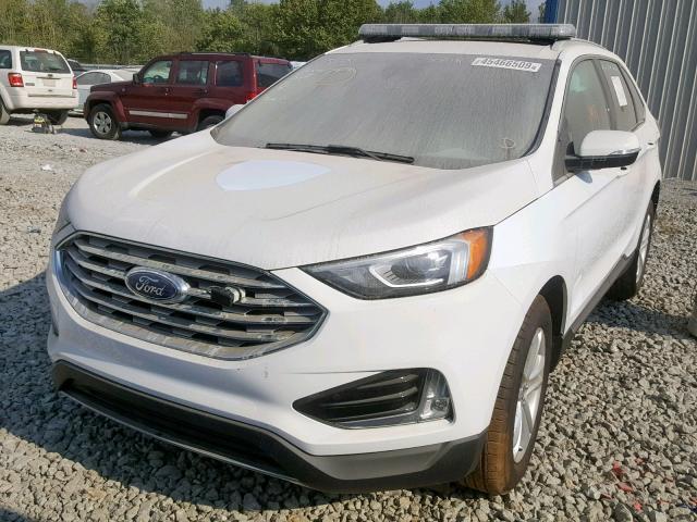 2FMPK4J9XKBB20611 - 2019 FORD EDGE SEL WHITE photo 2