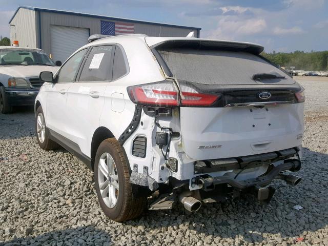 2FMPK4J9XKBB20611 - 2019 FORD EDGE SEL WHITE photo 3