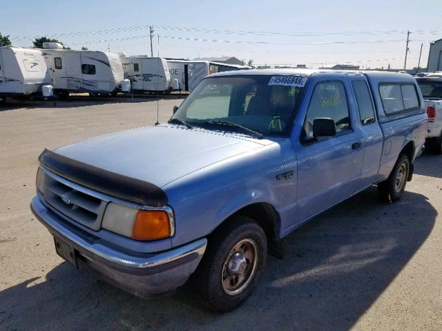 1FTCR14X0VPA39251 - 1997 FORD RANGER SUP BLUE photo 2