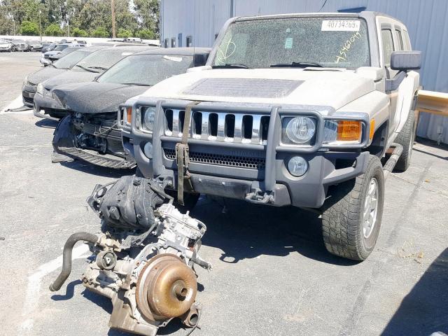 5GTDN13EX78234991 - 2007 HUMMER H3 BEIGE photo 2