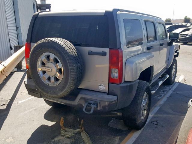 5GTDN13EX78234991 - 2007 HUMMER H3 BEIGE photo 4