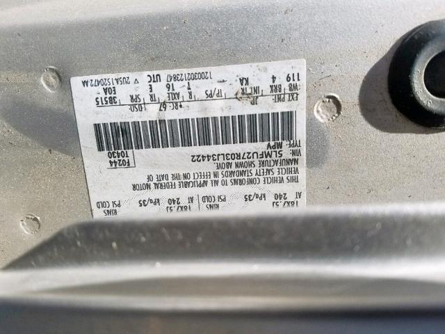 5LMFU27R03LJ34422 - 2003 LINCOLN NAVIGATOR ნაცრისფერი ფოტო 10