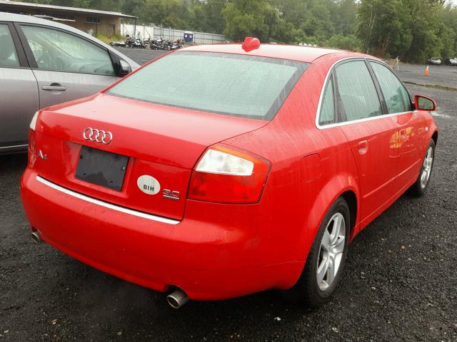 WAULT68E04A166975 - 2004 AUDI A4 3.0 QUA RED photo 4