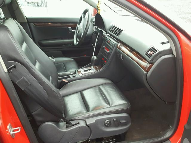 WAULT68E04A166975 - 2004 AUDI A4 3.0 QUA RED photo 5