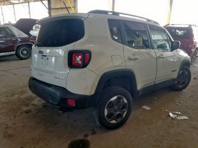 ZACCJBAB5HPF96833 - 2017 JEEP RENEGADE S თეთრი ფოტო 4